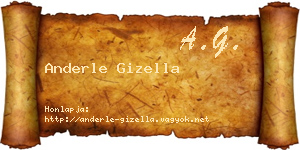Anderle Gizella névjegykártya