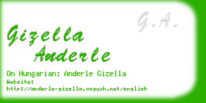 gizella anderle business card